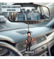 Kişiye Özel Karikatür Erkek Ayna Süsü – Araç İçi Esprili Hediyelik