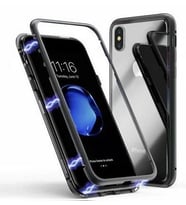 Blogy iPhone X / Xs ile Uyumlu Magnetic Case Kılıf (Siyah)