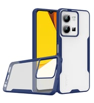 Vivo Y35 Kılıf Zore Parfe Kenarları Pastel Renk Silikon Kılıf (Lacivert)