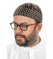 Kışlık Orlon Takke Karyağdı Desenli - Kahverengi