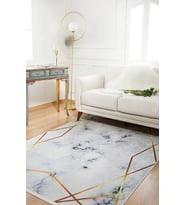 Dijital Kaymaz Yıkanabilir Krem Modern Salon Halısı Mutfak Halısı Koridor Halısı Yolluk HLN1251