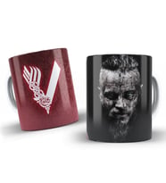 Viking Temalı Özel Tasarım Porselen Kupa Bardak Erkek Hediyesi 330ml