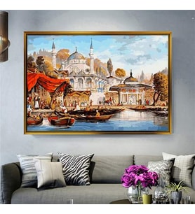 Altın Çerçeveli dekoratif tablo a660 (Gold)