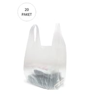 Şeffaf Atlet Poşet Küçük Boy 24x43 cm 20 Paket Takriben 6.000 Adet