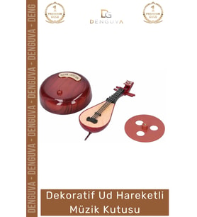 #MüzikKutusu Ahşap Görünümlü Dekoratif Dönen Mekanizmalı Otantik Zarif Tasarım Ud Hareketli Müzik Ku