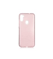 Samsung Galaxy M11 Uyumlu Kılıf Zore Shining Silikon (Rose Gold Altın)