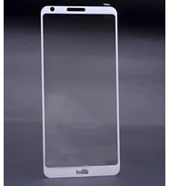 LG G6 Ekranı Tam Kaplayan Düz Cam Koruyucu (Beyaz)