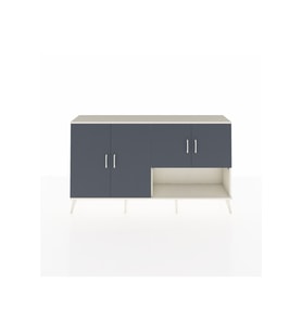 Arges Konsol 6 Raflı 4 Kapaklı 176x30x99 Aytaşı-Antrasit