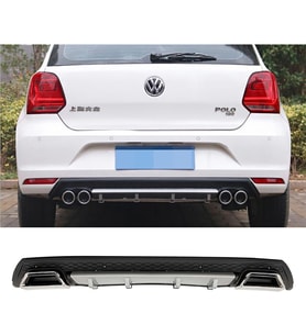 Vw Polo Mk5 Gri Difüzör Çiftli Kare Egzoz Görünümlü D Tip Difizör 2009-2017