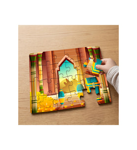Mısır Hazine Odası Tasarımlı 24 Parça Ahşap Çocuk Puzzle