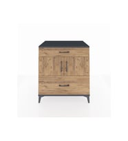 Kronos Şifonyer 2 Raflı 2 Çekmeceli 2 Kapaklı 88x59x96 Antrasit-Çam