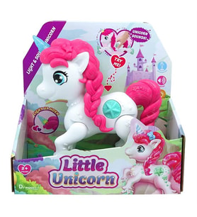 Little Unicorn Sesli ve Işıklı Beyaz 18 Cm Süper Kaliteli