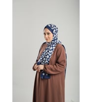 Saks Mavisi Desenli Şal Kesik Elyaf Pamuksu Leopar Dijital Baskılı 202125_24