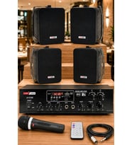 Lastvoice Black Soft Paket-3 Hoparlör Anfi Mikrofon Mağaza Ses Sistemi