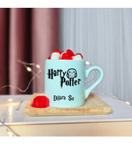 Harry Potter Tasarımlı Kişiye Özel Yeşil Türk Kahvesi Fincanı