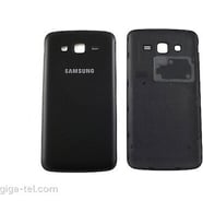 Samsung Uyumlu Galaxy Grand 2 Arka Kapak Siyah (Beyaz)