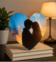 BK Gift Kişiye Özel Fotoğraflı Metal Ayaklı Kalpli Çerçeve, Ev Hediyesi, Ofis Hediyesi, Sevgiliye Hediye