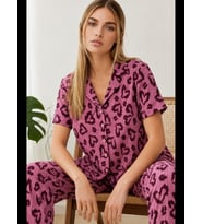 Night Kadın Kısa Kollu Rahat Pijama Takımı 4728