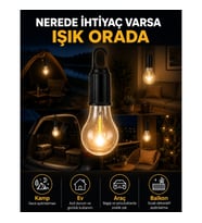 Mey İthalat® Akıllı Sensörlü USB Şarjlı Kamp Lambası