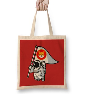 Shiba Inu Coin To The Moon SHIBARMY Bez Çanta Uzun Saplı