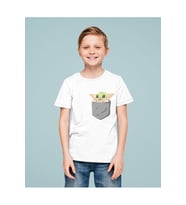 Star Wars Yoda Cep Baskılı Unisex Film Çocuk Tişört (1-12 Yaş)
