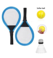 Badminton Seti ve Soft Tenis Topu - RKT-35 - Mavi