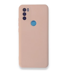 General Mobile Gm 21 Plus Kılıf Nano İçi Kadife Silikon - Pudra