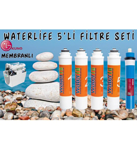 Waterlife Filtre 5 'li LG Mebran Set Waterlife Su Arıtma Filtresi