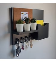 Eblo Home 40 Cm Siyah Mantar Pano Antre Askılık Anahtarlık