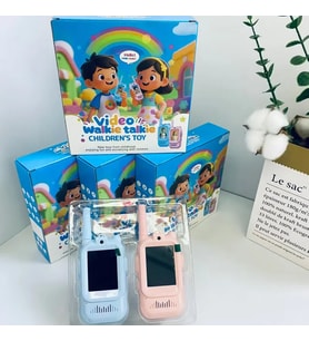 Vitrin Dolusu Çocuklar Için Görüntülü Walkie Talkie 480P Hd Video Konuşma  150M Mesafe  Usb-C Şarjlı  Ses Değiştirme Özellikli  2’li (Mavi)