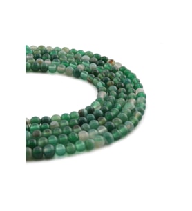 Madagaskar Akik Taşı Küre Kesim Parlak Yeşil 4mm Doğal Taş Dizi