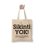 Sikinti Yok Karadeniz Beyaz Bez Çanta Uzun Saplı Alışveriş Çantası Plaj Çantası