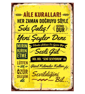 Ahşap MDF Poster (27x18cm)
