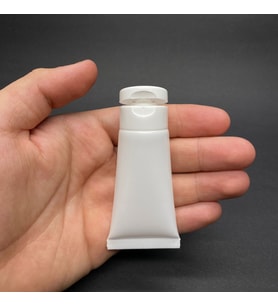 Beyaz Boş Krem Tüpü 20ml , Fliptop Kapaklı Merhem Tüpü ,  Beyaz Lipgloss Tüp 20 ml x 3 Adet