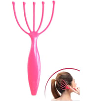Çok Fonksiyonlu 5 Uçlu Bilyeli Baş Boyun Bacak Kol Masaj Aleti Stres Alıcı Ve Rahatlatıcı Kafa Masaj Aparatı (Pembe)