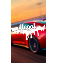 İllegal Keleş 20x10 Jdm Yazı Araba-motosiklet Cam Etiket Sticker Beyaz Renk