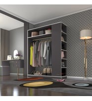 Kenzlife giysi dolabı bayram 180*150*40 gri gardırop