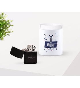 BK Gift Kişiye Özel Babalar Günü Hediyesi İlk Babalar Günü Tasarımlı Seramik Kül Tablası ve Benzinli Çakmak Seti-1 (Model 1)