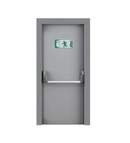 Tezdoor, TEZ4002-60 Dk Gri Tek Kanatlı Yangın Çıkış Kapısı