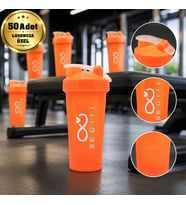 Logonuza Özel 50 Adet S100 650 ml Shaker Beyaz Kapaklı Sporcu Suluk Kurumsal
