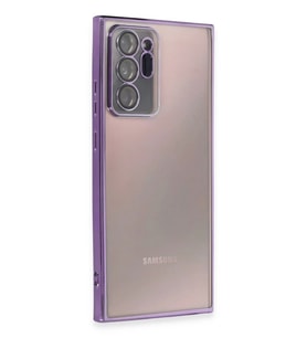 Newface Samsung Galaxy Note 20 Ultra Kılıf Razer Lensli Silikon - Mor