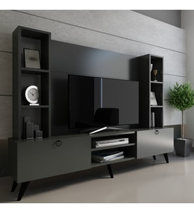 MOBİLYA GEZEGENİ İYEM TV ÜNİTESİ ANTRASİT RENK 180 CM