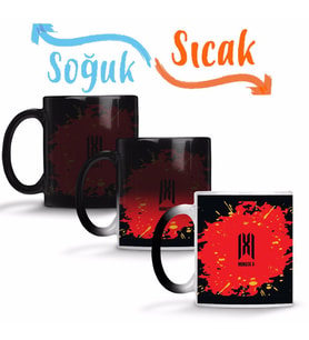 Monsta X New Logo Sihirli Kupa Bardak Porselen