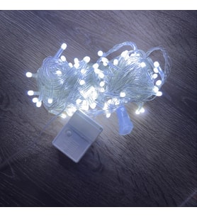 10m 100 Led Damla Uçlu Beyaz Işık Şeffaf Kablo Mz-17-1