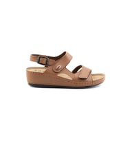 ComfortOrtho Rahat 1818 – Ortopedik Vegan Deri Kadın Sandalet (Kahverengi)