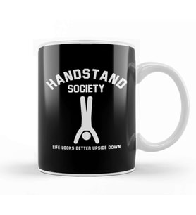 Handstand Society Life Looks Better Upside Down Kupa Bardak Porselen