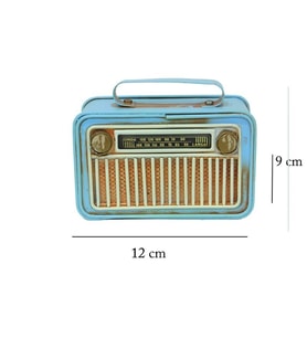 C1321 DEKORATİF METAL RADYO MAVİ