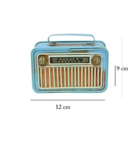 C1321 DEKORATİF METAL RADYO MAVİ