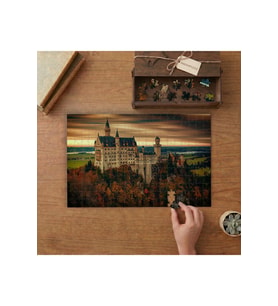 Şato Manzarası - Almanya - Kale Tasarımı 240 parça Ahşap Puzzle Ahşap Kutuda MP05146