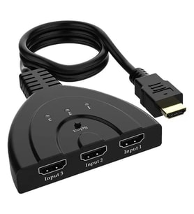 Pm-17229 3 Giriş 1 Çıkış Hdmı Switcher Çoğaltıcı Toplayıcı Aparat 30 Cm Kablolu Seçme Düğmeli